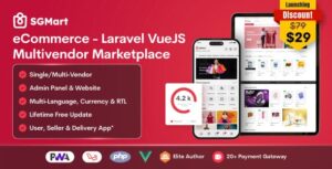 SGMart eCommerce - Laravel VueJS Multivendor Marketplace CMS with POS