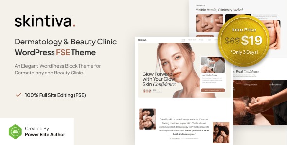 Skintiva – Dermatology & Beauty Clinic FSE WordPress Theme