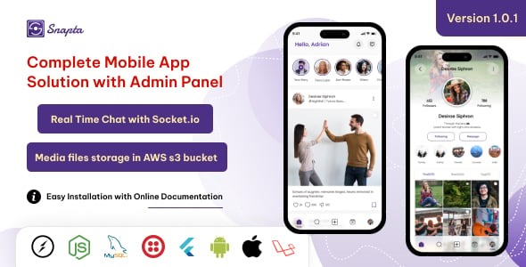 SnaptaIG - Instagram Clone App | Instagram Like App | Photo & Video Sharing App With Admin Panel