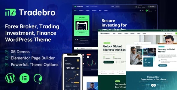 TradeBro - Forex Broker & Trading WordPress Theme