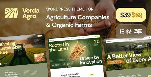 VerdaAgro - Agriculture Companies & Organic Farms WordPress Theme
