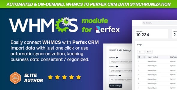 WHMCS Connector module for Perfex CRM - Integrate & synchronize data