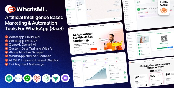 WhatsML – AI-Based Marketing & Automation Tools for WhatsApp (SaaS)