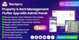 RentPro Best Property & Rent Management Software with Laravel Admin + Flutter Mobile App