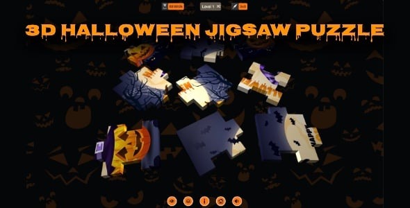 3D Halloween Jigsaw Puzzle - Cross Platform Puzzle Game