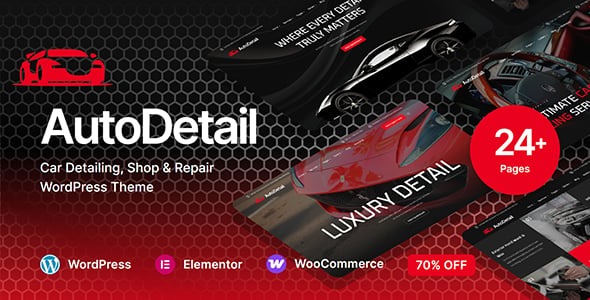 AutoDetail - Car Detailing, Shop & Repair WordPress Theme