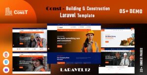 Const - Building & Construction Laravel Template