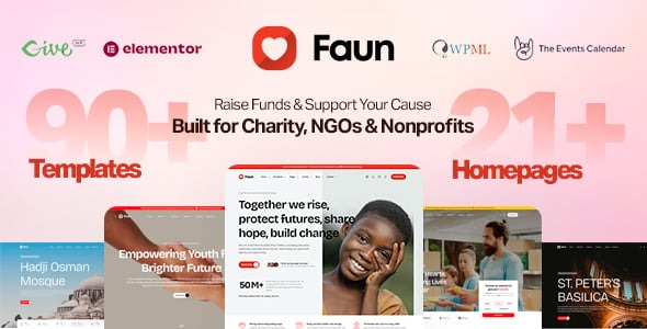 Faun – Nonprofit, Charity & Donation WordPress Theme