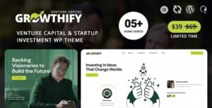 Growthify – Venture Capital & Startup Investment WordPress Theme