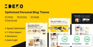 Ideko - Optimized Personal Blog Theme