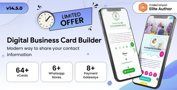 Infy vCard Saas : Digital Business Card Builder