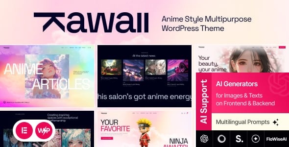 Kawaii - Anime Creative Original WordPress Theme