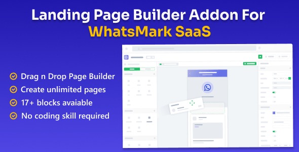 Landing Page Builder Addon for WhatsMarkSaaS
