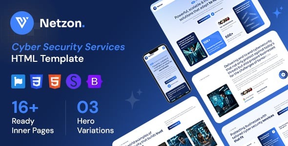 Netzon - Cyber Security Services HTML Template