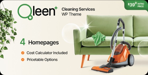 Qleen - Cleaning Services WordPress Theme