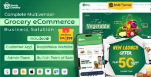 ReadyGrocery– Multivendor Grocery & eCommerce Mobile App with Website & Laravel Admin Panel