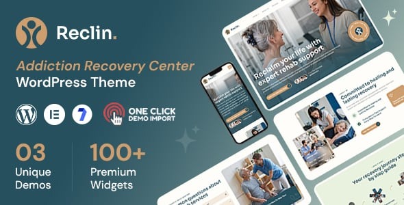 Reclin - Addiction Recovery & Rehabilitation Center WordPress Theme