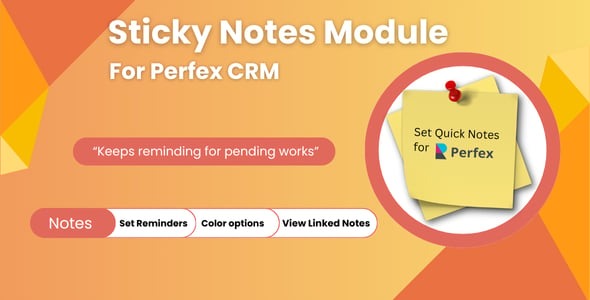 Sticky Notes Module For Perfex CRM