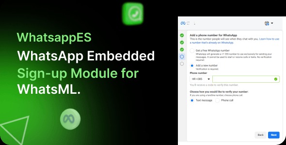 WhatsappES - WhatsApp Embedded Sign-up & Sign-in Module For WhatsML
