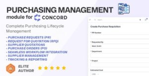 Purchase Management module for Concord CRM