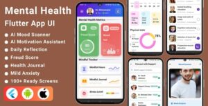 AI-Powered Mental Health Flutter App Template | Mindfulness & Wellbeing App