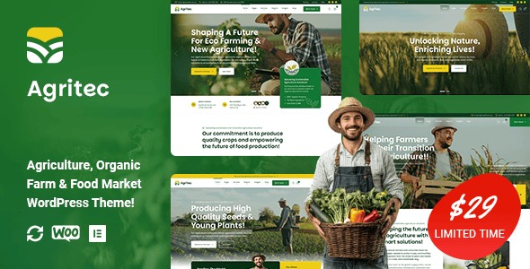 Agritec - Agriculture & Organic Farm WordPress Theme