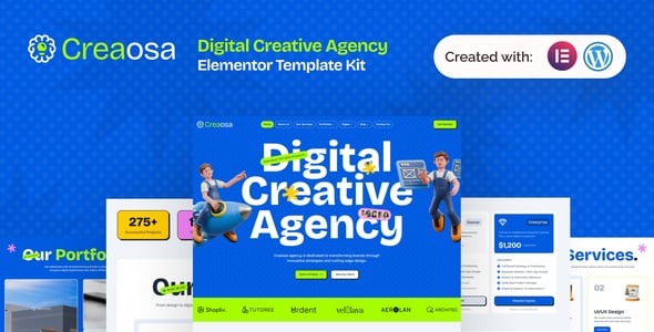 Creaosa - Creative Digital Agency Elementor Template Kit