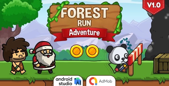 Forest Run Adventure - Runner Game Android Studio Project with AdMob Ads + Ready to Publish