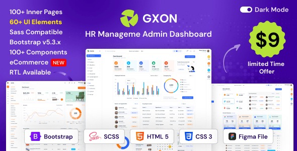 GXON | HR Management Admin Dashboard Bootstrap HTML Template + RTL