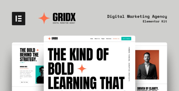 GridX - Digital Marketing Agency Elementor Template Kit