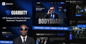 Guardity - VIP Bodyguard & Security Agency Elementor Template Kit