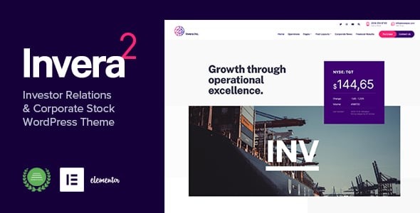 Invera - Investor Relations & Corporate Information WordPress Theme
