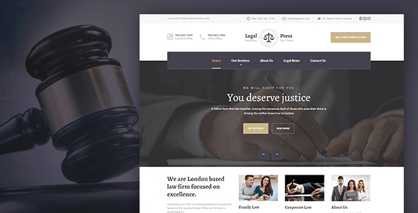 LegalPress — WordPress Theme for Lawyers, Consultants, and Financial Firms