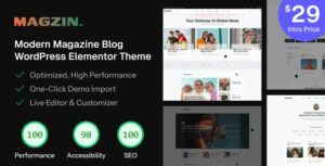Magzin – Modern High-Performance Blog WordPress Elementor Theme