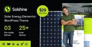Solshine – Solar Energy Elementor WordPress Theme