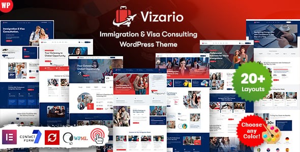 Vizario - Immigration and Visa Consulting WordPress Theme