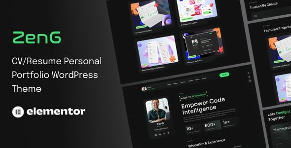 ZenG - Personal Portfolio WordPress Theme